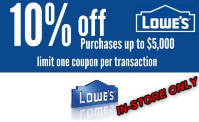 Lowes Coupons Code Lowe S Coupon Instant Delivery Instore