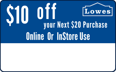 10-off-20 Lowes Coupon 10 off 20