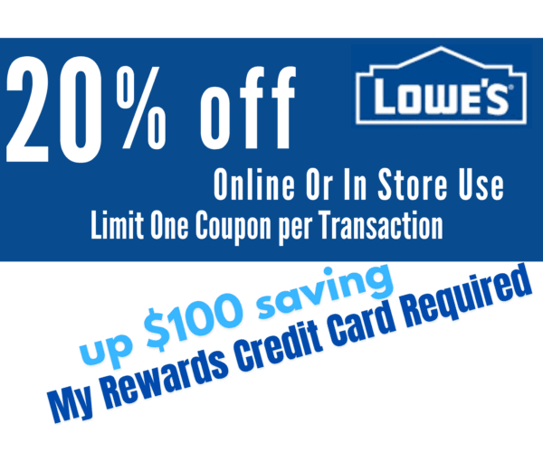 Lowes Promo code 20% Off In-Store or Online printable coupons