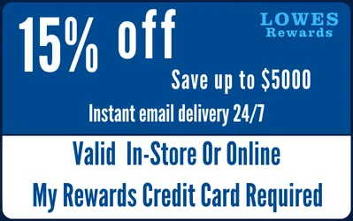 Big Save with 15% OFF Lowes Printable Coupon - Garrented Up to $5000 in Savings